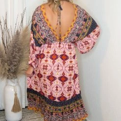 UMGEE Dresses Multi Print High/Low Dress