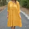 UMGEE Dresses Golden Midi Dress
