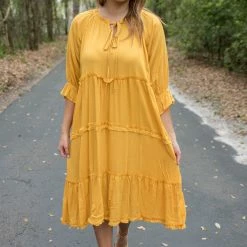 UMGEE Dresses Golden Midi Dress