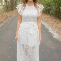 Entro White Eyelet Lace Maxi Final Sale
