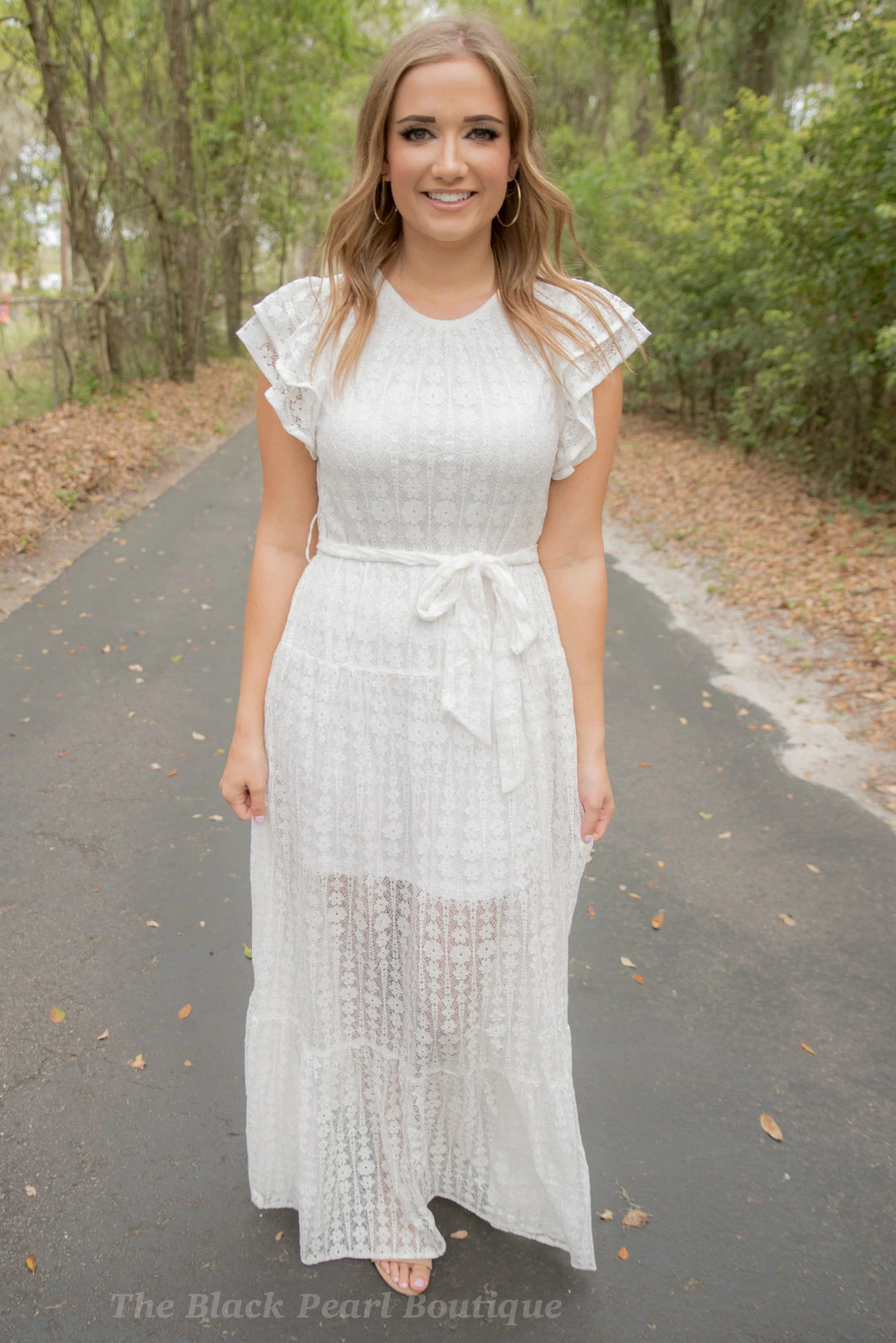 Entro White Eyelet Lace Maxi Final Sale 1 Entro White Eyelet Lace Maxi Final Sale