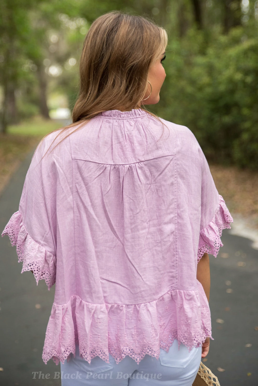 UMGEE Final Sale Lavender Linen V Neck Top 3 UMGEE Final Sale Lavender Linen V Neck Top