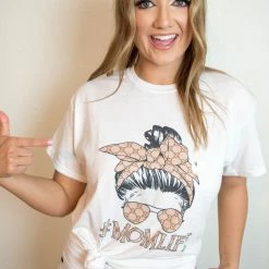 Csny Tops Mom Life GG Tee