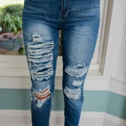 YMI High Rise Rip & Tear Jeans Bottoms