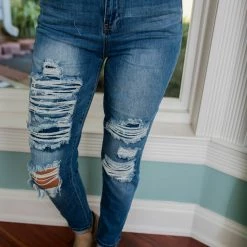 YMI High Rise Rip & Tear Jeans Bottoms