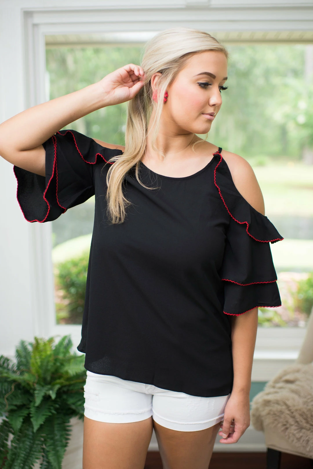 UMGEE Black Cold Shoulder Top 4 UMGEE Black Cold Shoulder Top