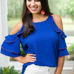 UMGEE Game Day! Royal Blue Cold Shoulder Top 5 UMGEE Game Day! Royal Blue Cold Shoulder Top