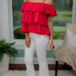 Rethem Game Day! Red Ruffle Top 7 Rethem Game Day! Red Ruffle Top