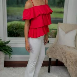 Rethem Game Day! Red Ruffle Top 8 Rethem Game Day! Red Ruffle Top