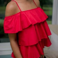 Rethem Game Day! Red Ruffle Top 9 Rethem Game Day! Red Ruffle Top