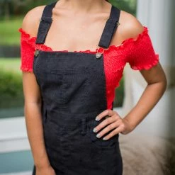 Uniq Black Corduroy Overall Skirt Game Day! 9 Uniq Black Corduroy Overall Skirt Game Day!