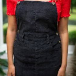Uniq Black Corduroy Overall Skirt Game Day! 11 Uniq Black Corduroy Overall Skirt Game Day!