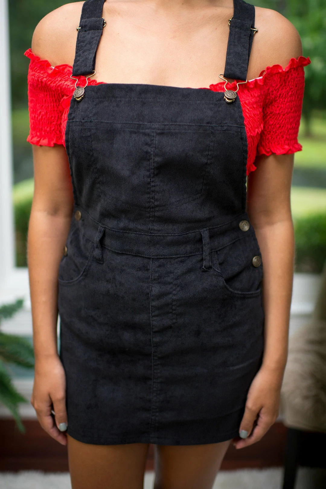 Uniq Black Corduroy Overall Skirt Game Day! 6 Uniq Black Corduroy Overall Skirt Game Day!