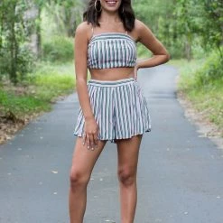 Hyfve Pink/Green/Black Striped 2 Piece Set Final Sale