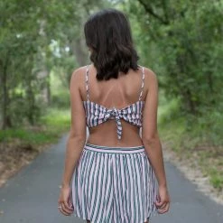 Hyfve Pink/Green/Black Striped 2 Piece Set Final Sale