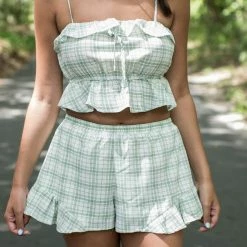 Hyfve Sage Plaid 2 Piece Set Final Sale 12 Hyfve Sage Plaid 2 Piece Set Final Sale