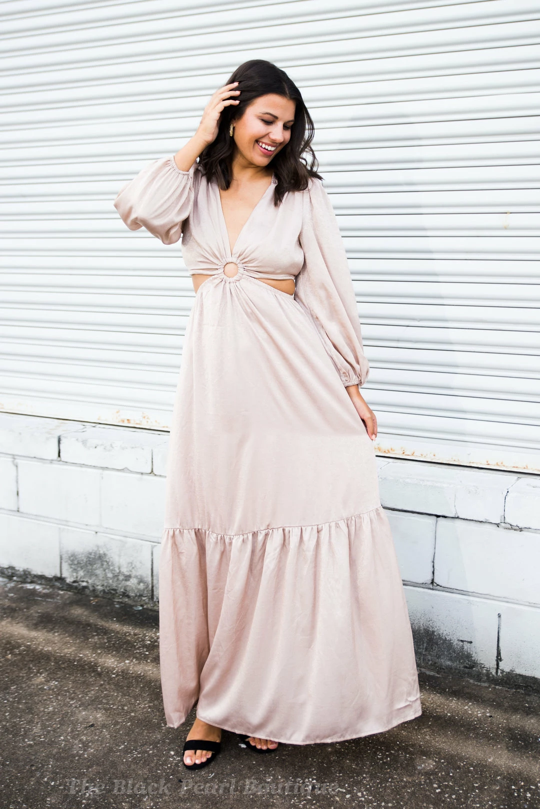 Peach Love Natural Satin Maxi Dresses 2 Peach Love Natural Satin Maxi Dresses