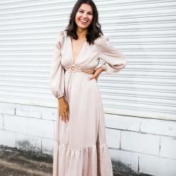 Peach Love Natural Satin Maxi Dresses 8 Peach Love Natural Satin Maxi Dresses