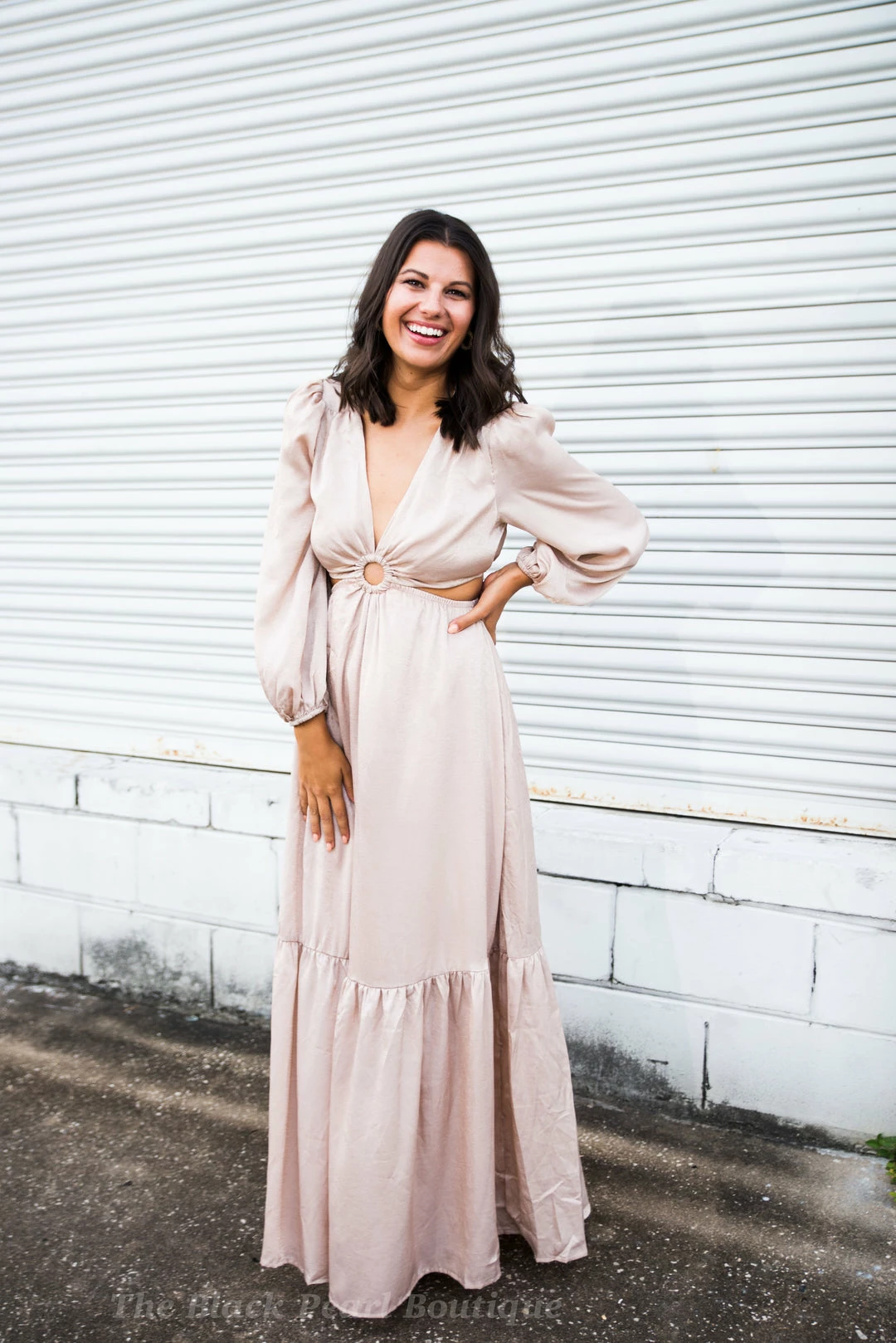 Peach Love Natural Satin Maxi Dresses 3 Peach Love Natural Satin Maxi Dresses