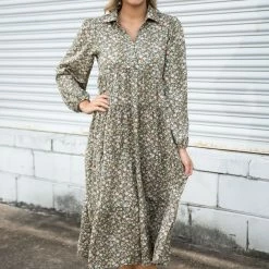 UMGEE Dresses Olive Floral Maxi Dress