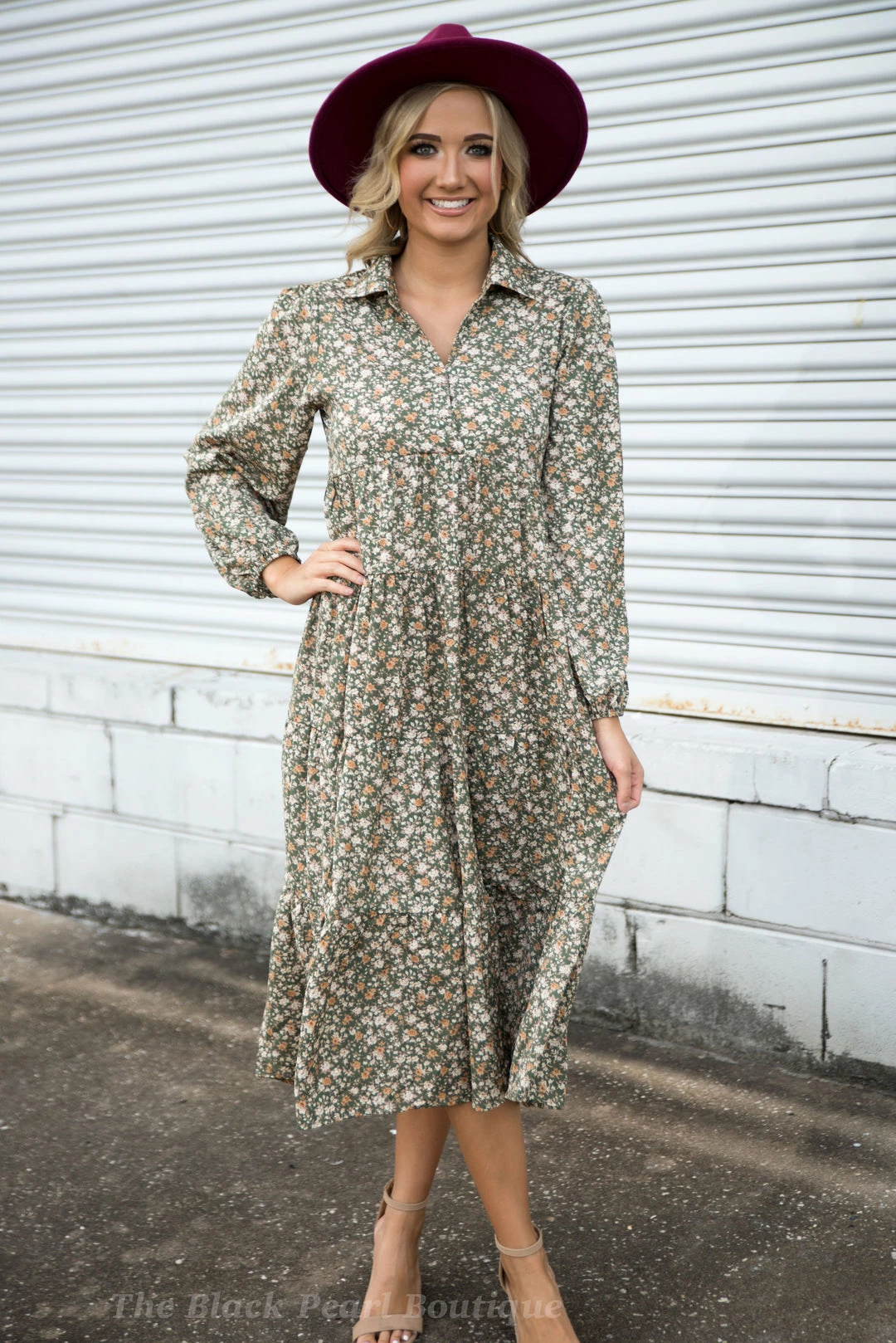 UMGEE Dresses Olive Floral Maxi Dress 1 UMGEE Dresses Olive Floral Maxi Dress