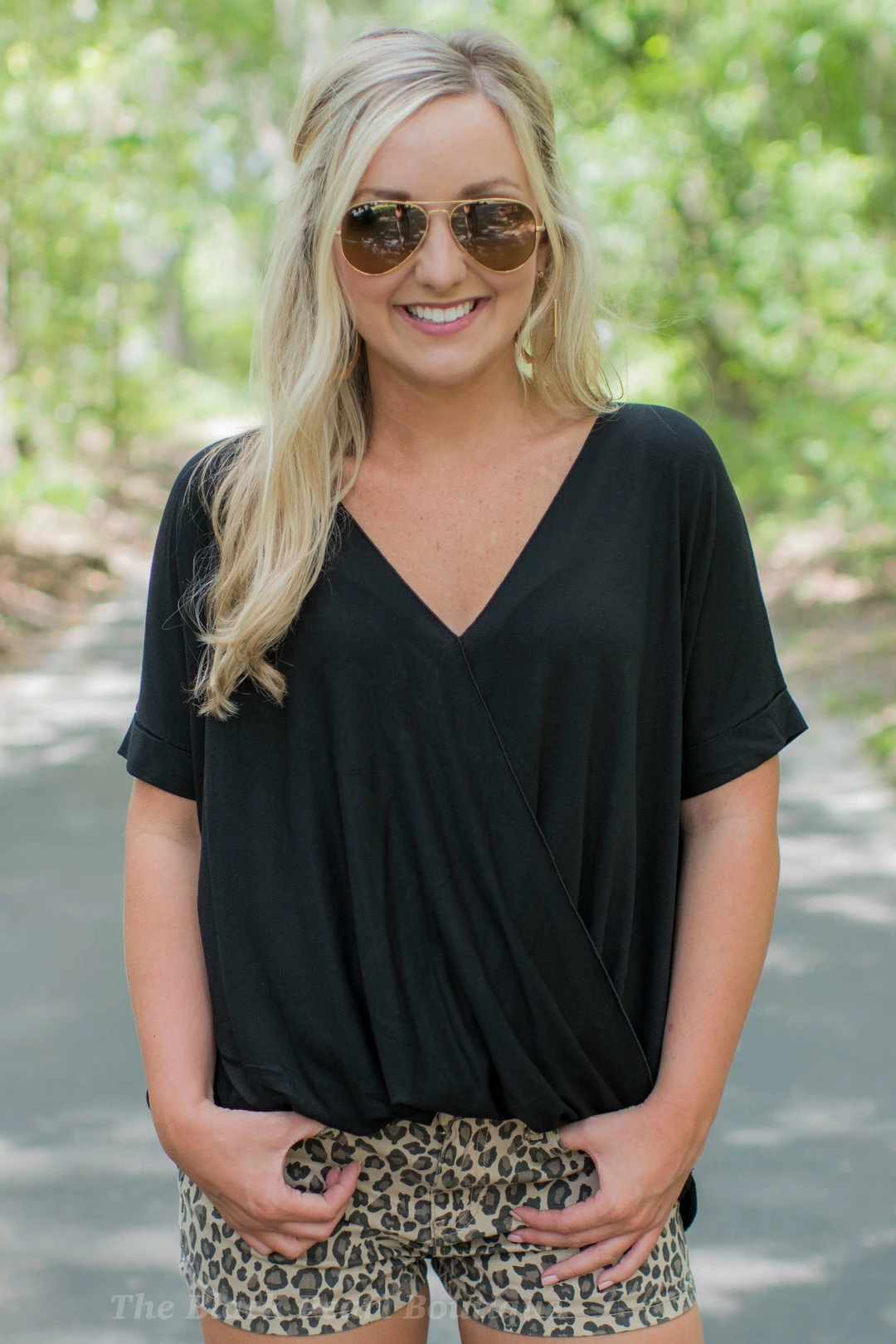 Hyfve Black Surplice Front Top 1 Hyfve Black Surplice Front Top