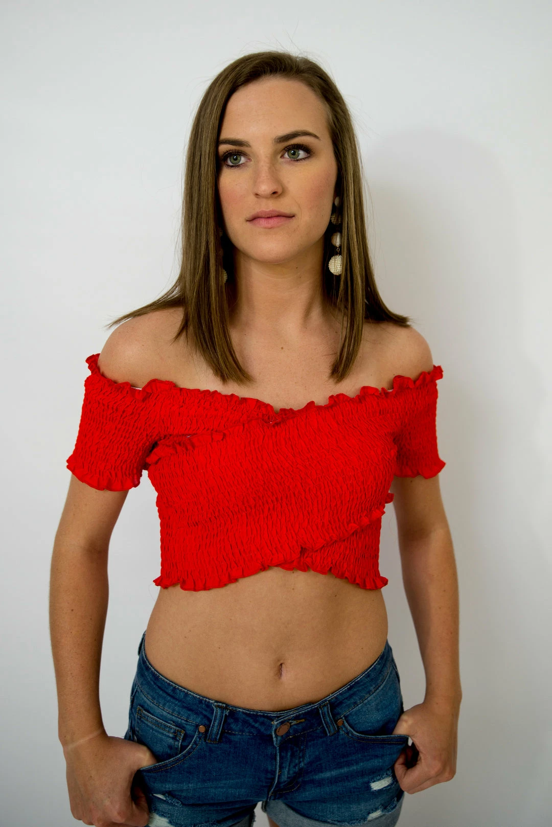 She And Sky Red Crop Top 1 She And Sky Red Crop Top