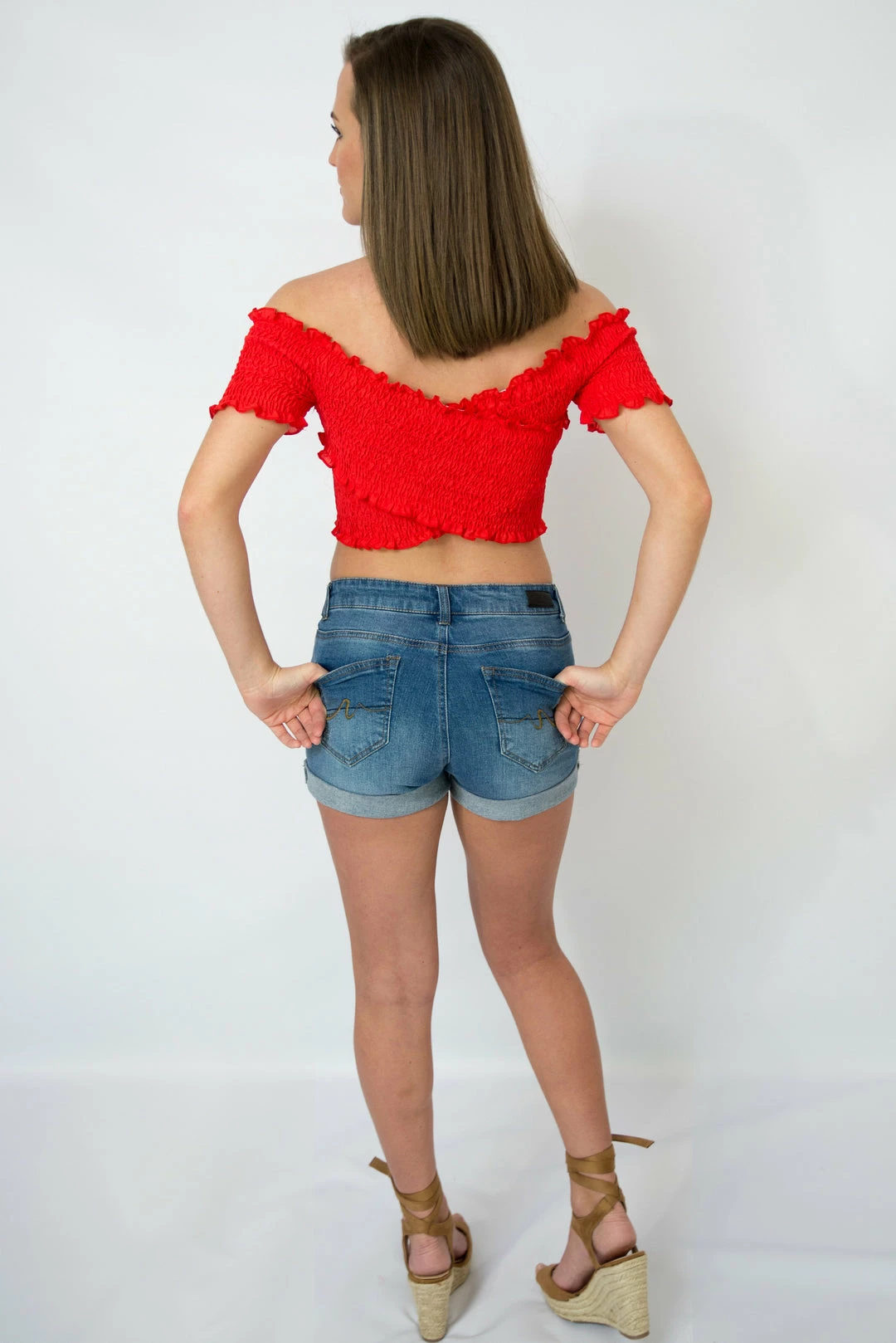 She And Sky Red Crop Top 4 She And Sky Red Crop Top