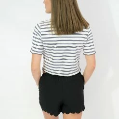 UMGEE Final Sale Black/White Striped Crop Top 5 UMGEE Final Sale Black/White Striped Crop Top