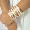 H&D Wholesale Accessories Gold/Pink Cuff Bracelet