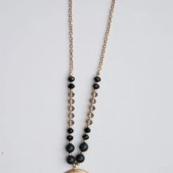 Golden Stella Crescent Bead Necklace