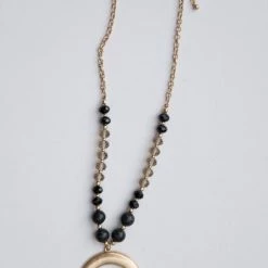 Golden Stella Crescent Bead Necklace