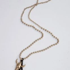 Golden Stella Gold Long Horn Necklace Accessories