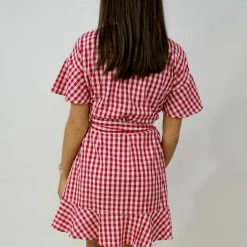 Entro Gingham V-Neck Wrap Dress Game Day! 5 Entro Gingham V-Neck Wrap Dress Game Day!