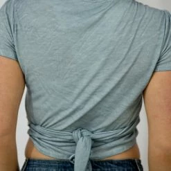 LLove Dusty Blue Crop Top