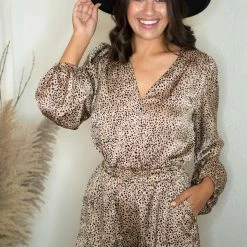 Glam Camel Printed Romper Rompers & Jumpsuits