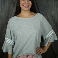 Easel Heather Grey Top