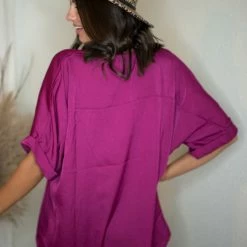 Glam Plum V Neck Blouse Tops 7 Glam Plum V Neck Blouse Tops