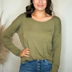 Hyfve Tops Olive Long Sleeve Pocket Tee 11 Hyfve Tops Olive Long Sleeve Pocket Tee
