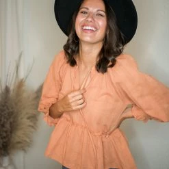 Blu Pepper Dusty Peach Blouse