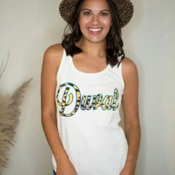 The Black Pearl Boutique White Duval Tanks Tops