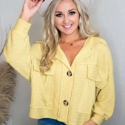 Bucketlist Mustard Slouchy Shacket Top Tops