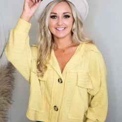 Bucketlist Mustard Slouchy Shacket Top Tops