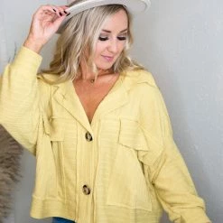 Bucketlist Mustard Slouchy Shacket Top Tops 10 Bucketlist Mustard Slouchy Shacket Top Tops