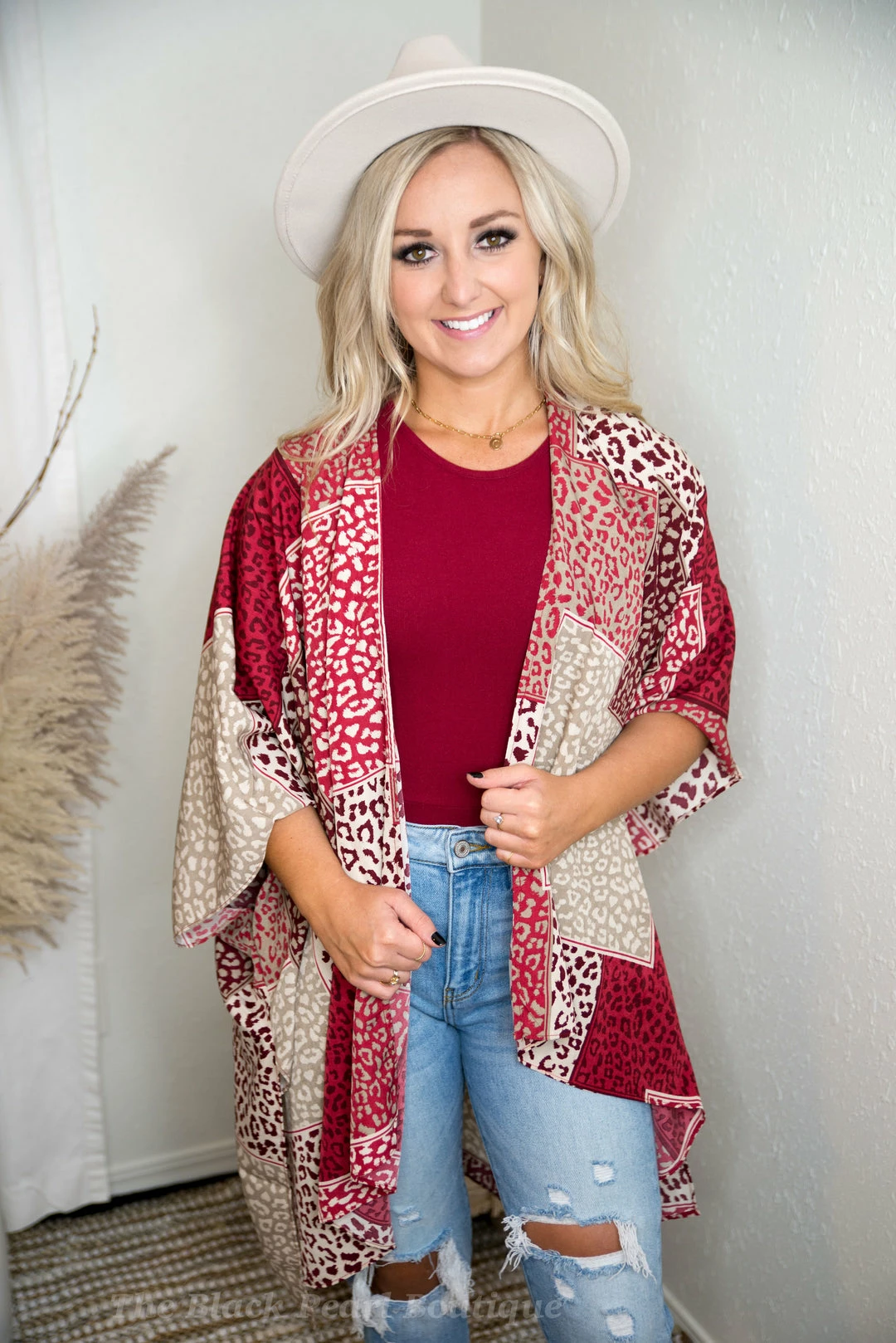 Jodifl Red Leopard Kimono Tops 2 Jodifl Red Leopard Kimono Tops