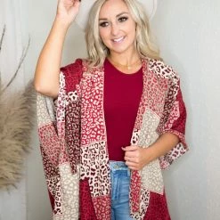 Jodifl Red Leopard Kimono Tops 7 Jodifl Red Leopard Kimono Tops