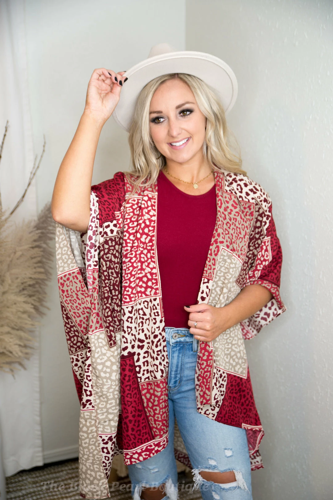 Jodifl Red Leopard Kimono Tops 3 Jodifl Red Leopard Kimono Tops