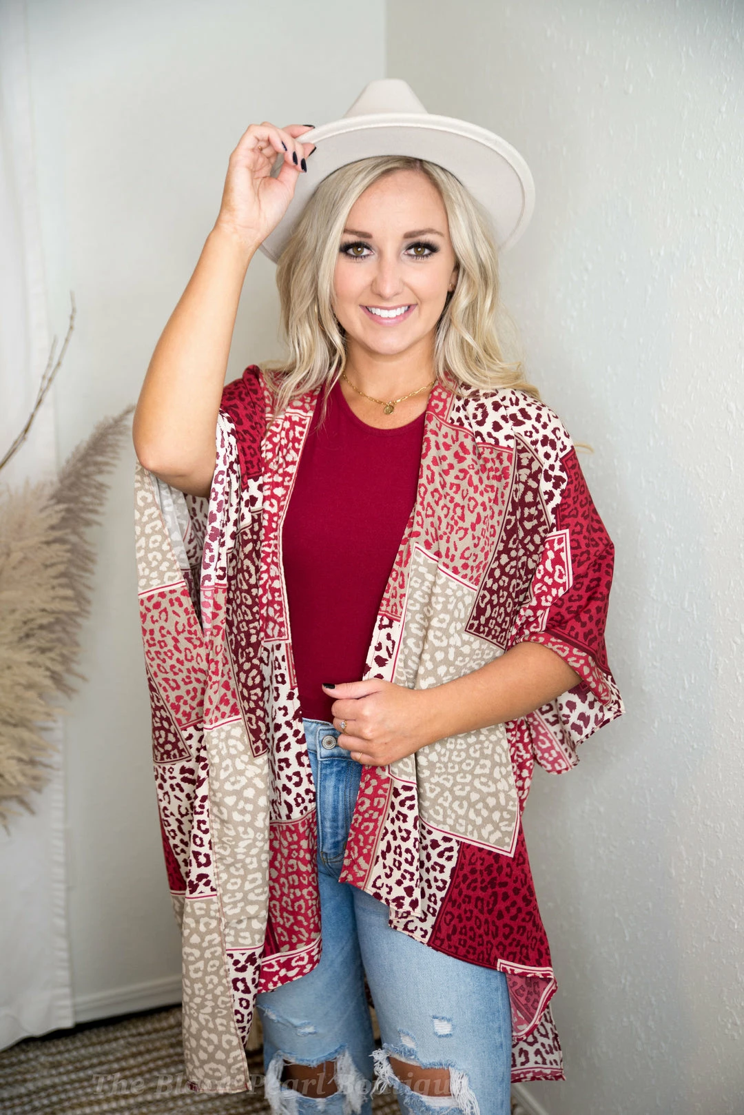 Jodifl Red Leopard Kimono Tops 1 Jodifl Red Leopard Kimono Tops