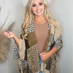 Jodifl Toffee Leopard Kimono