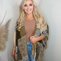 Jodifl Toffee Leopard Kimono